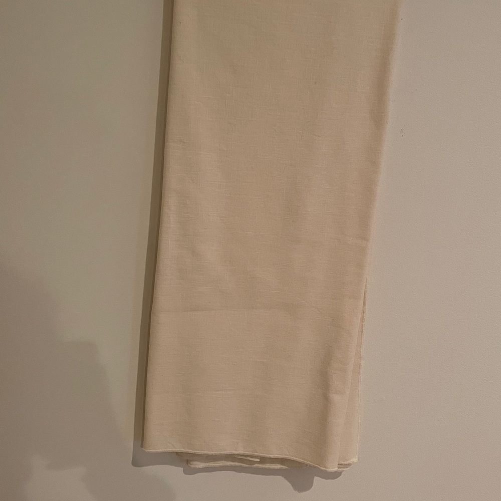 Off white linen tablecloth 112x82